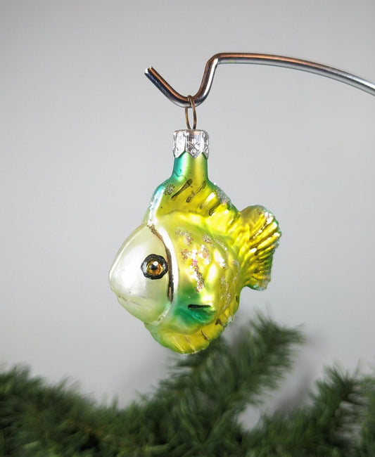 Yellow Fish Christmas Ornament