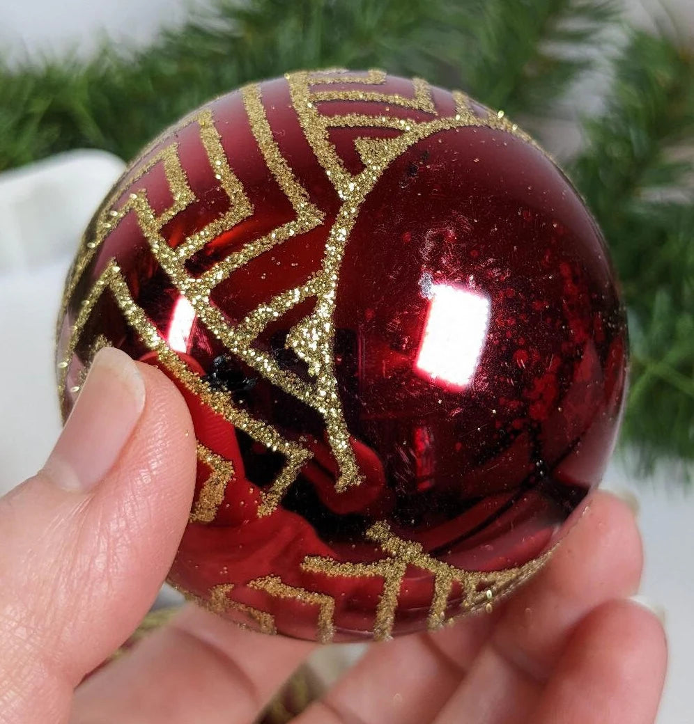 Red and Gold Christmas Ornaments