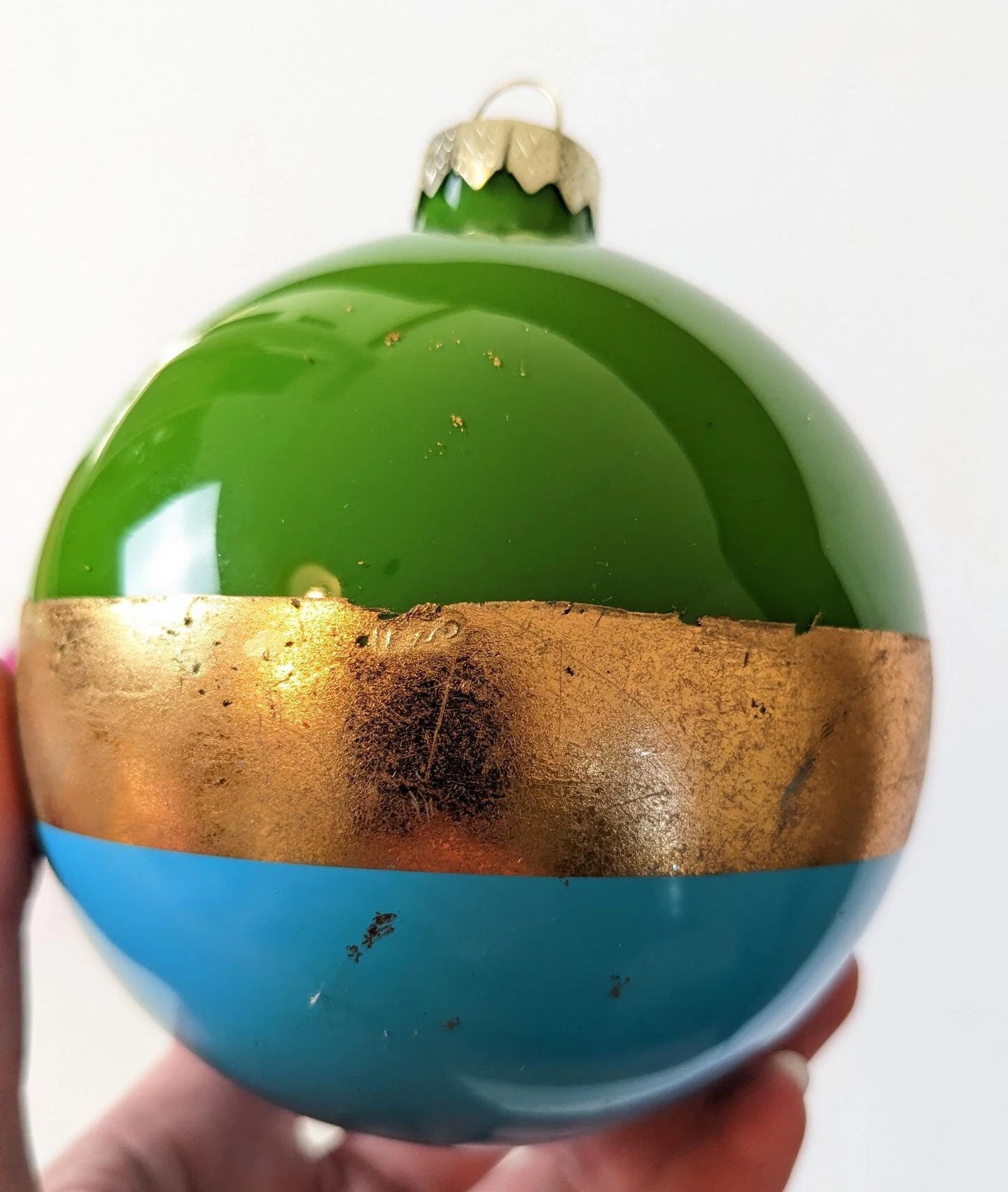 Vintage Set Of Large Glass Christmas Ornaments