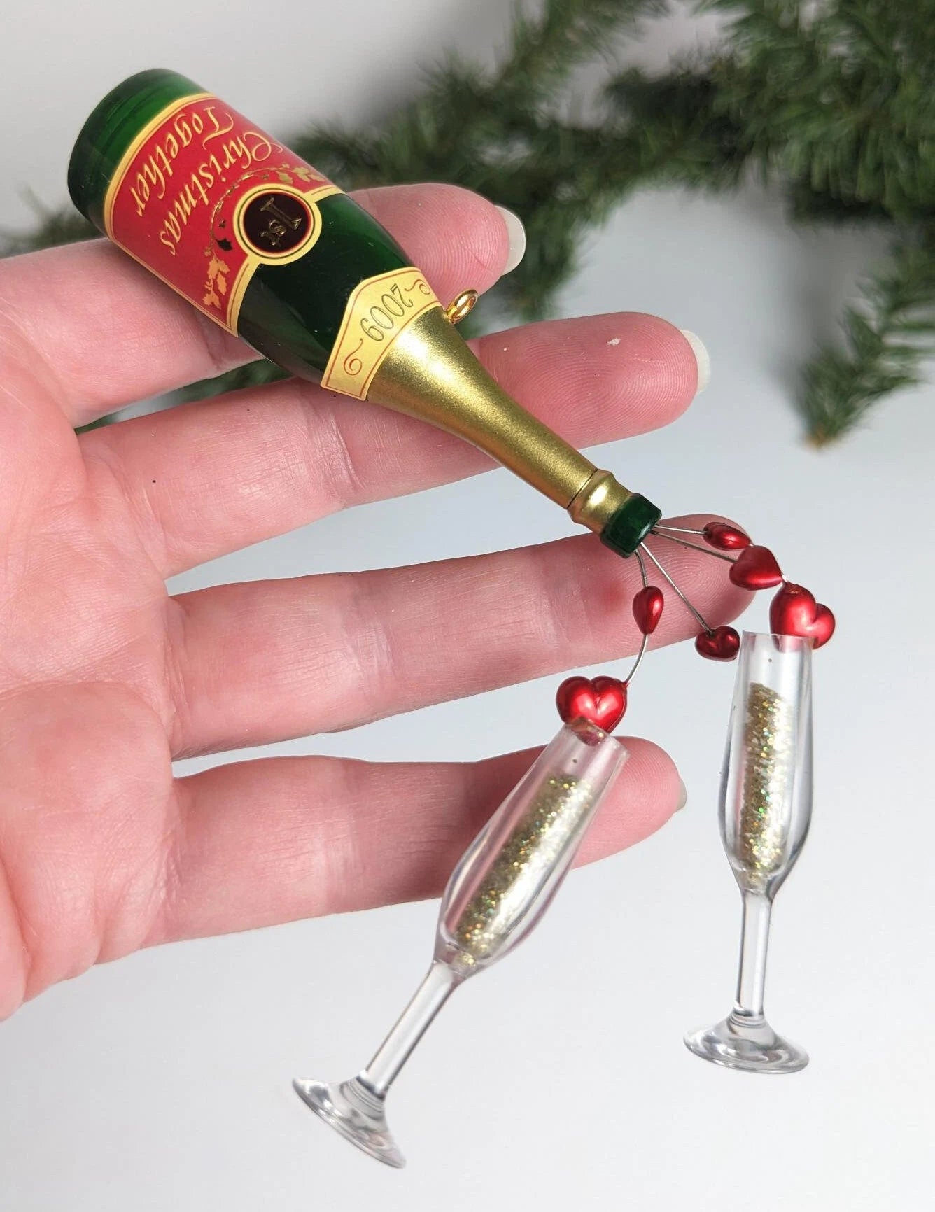 A Toast To Love First Christmas Together Ornament