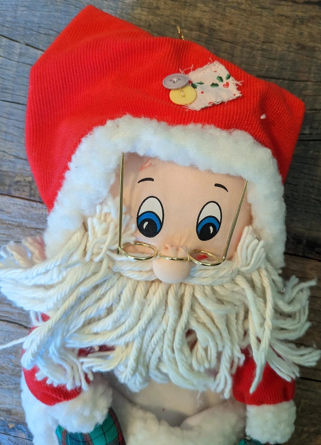 Large Vintage Santa Claus Christmas Stocking