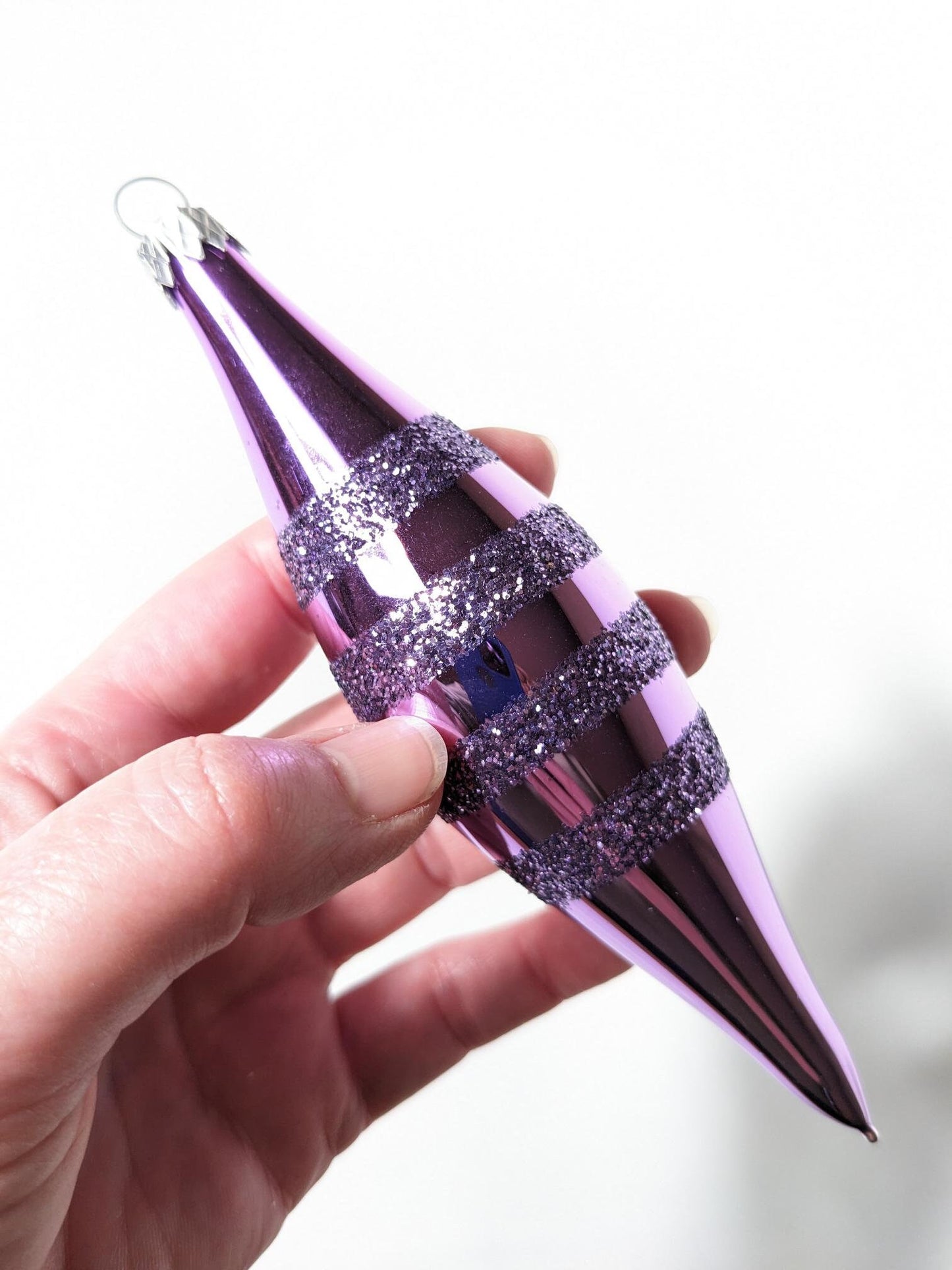 Vintage Purple Christmas Ornament Set