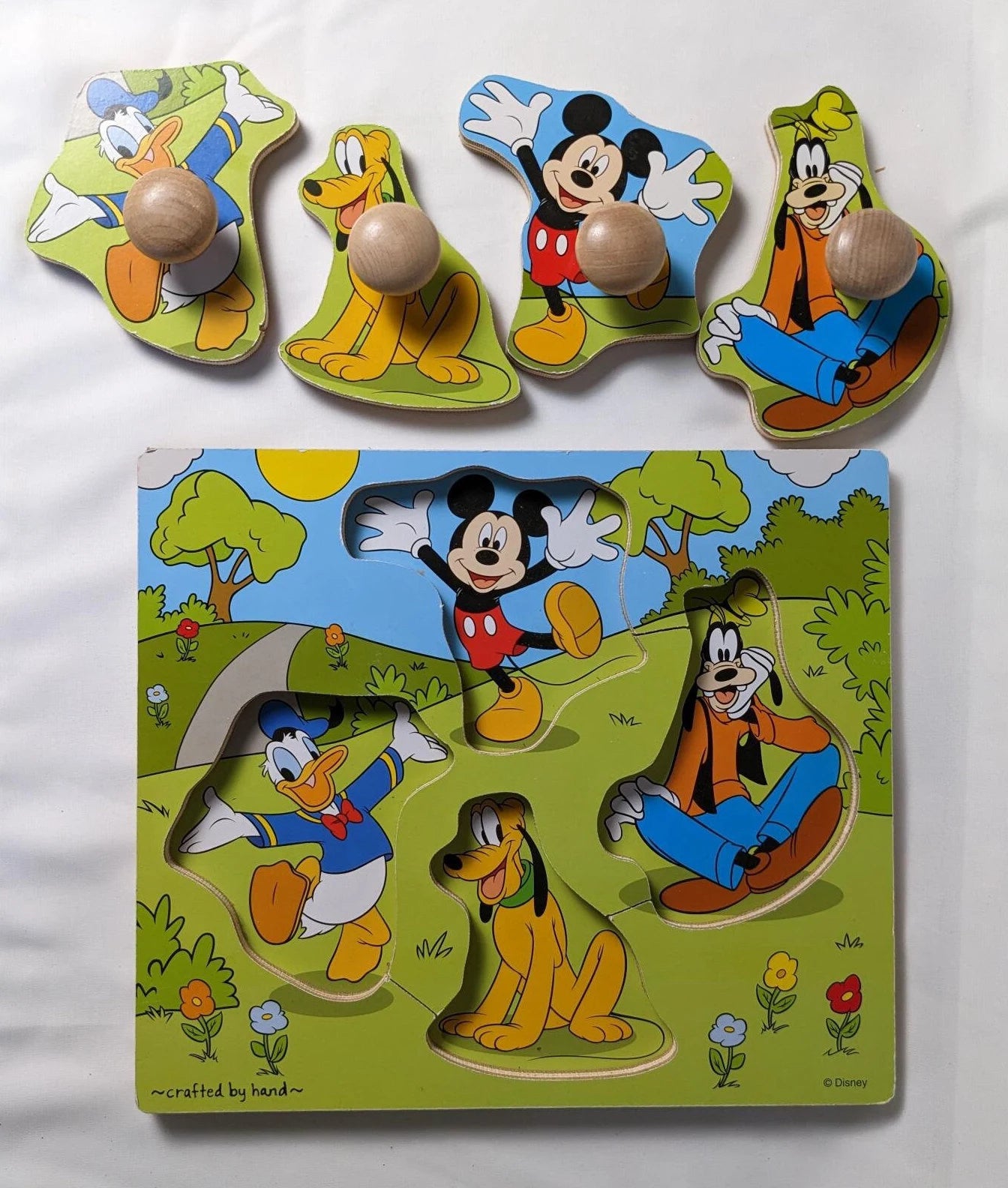 Mickey Mouse & Friends Wooden Jumbo Knobs Puzzle