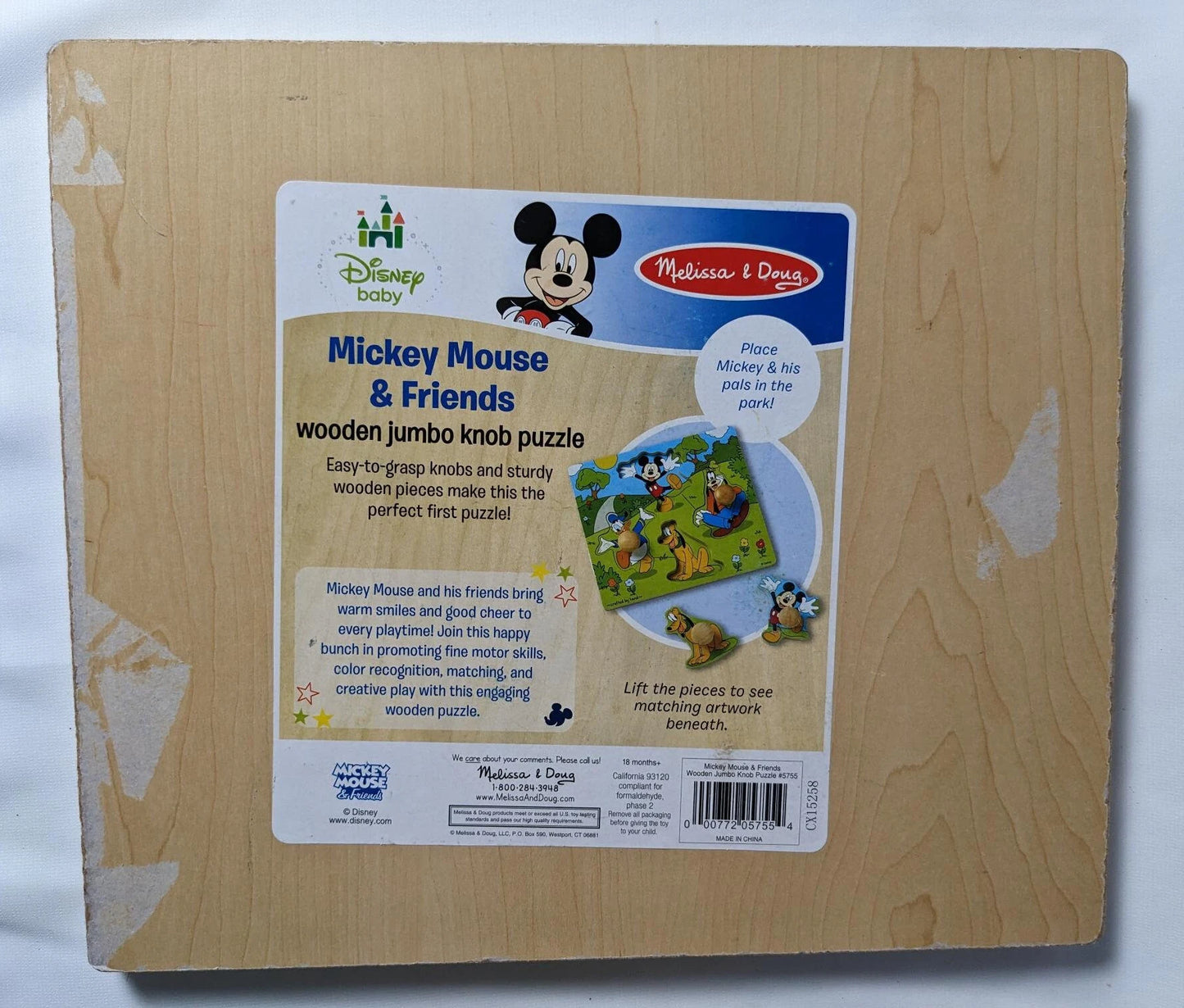 Mickey Mouse & Friends Wooden Jumbo Knobs Puzzle