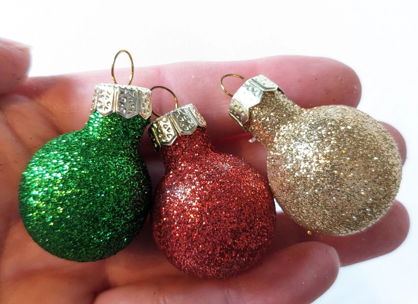 New Mini Glass Christmas Ornament Set of 20