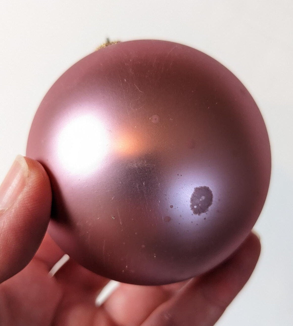 Vintage Krebs Antique Rose Glass Christmas Ornaments