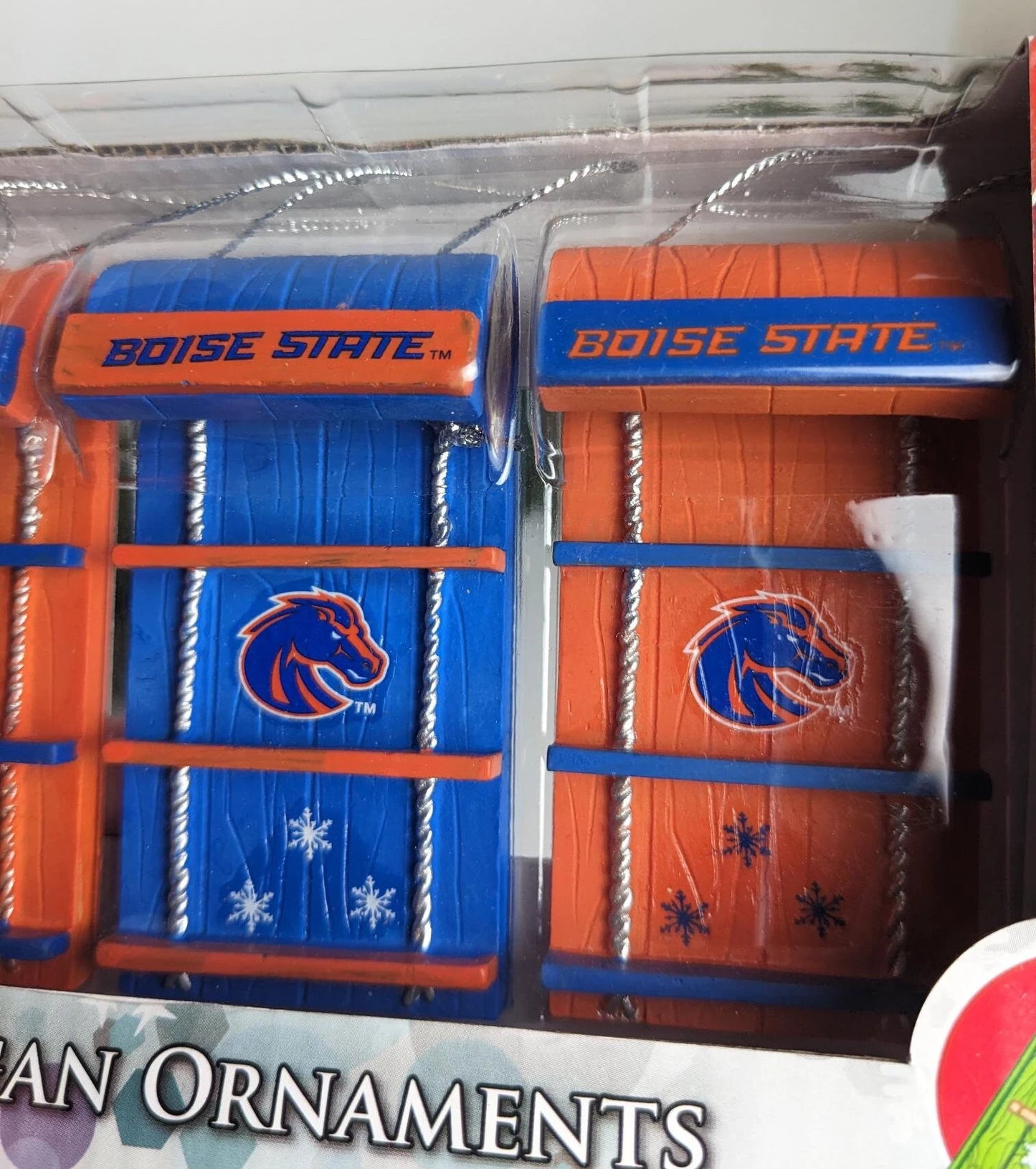 Boise State Toboggan Christmas Ornaments