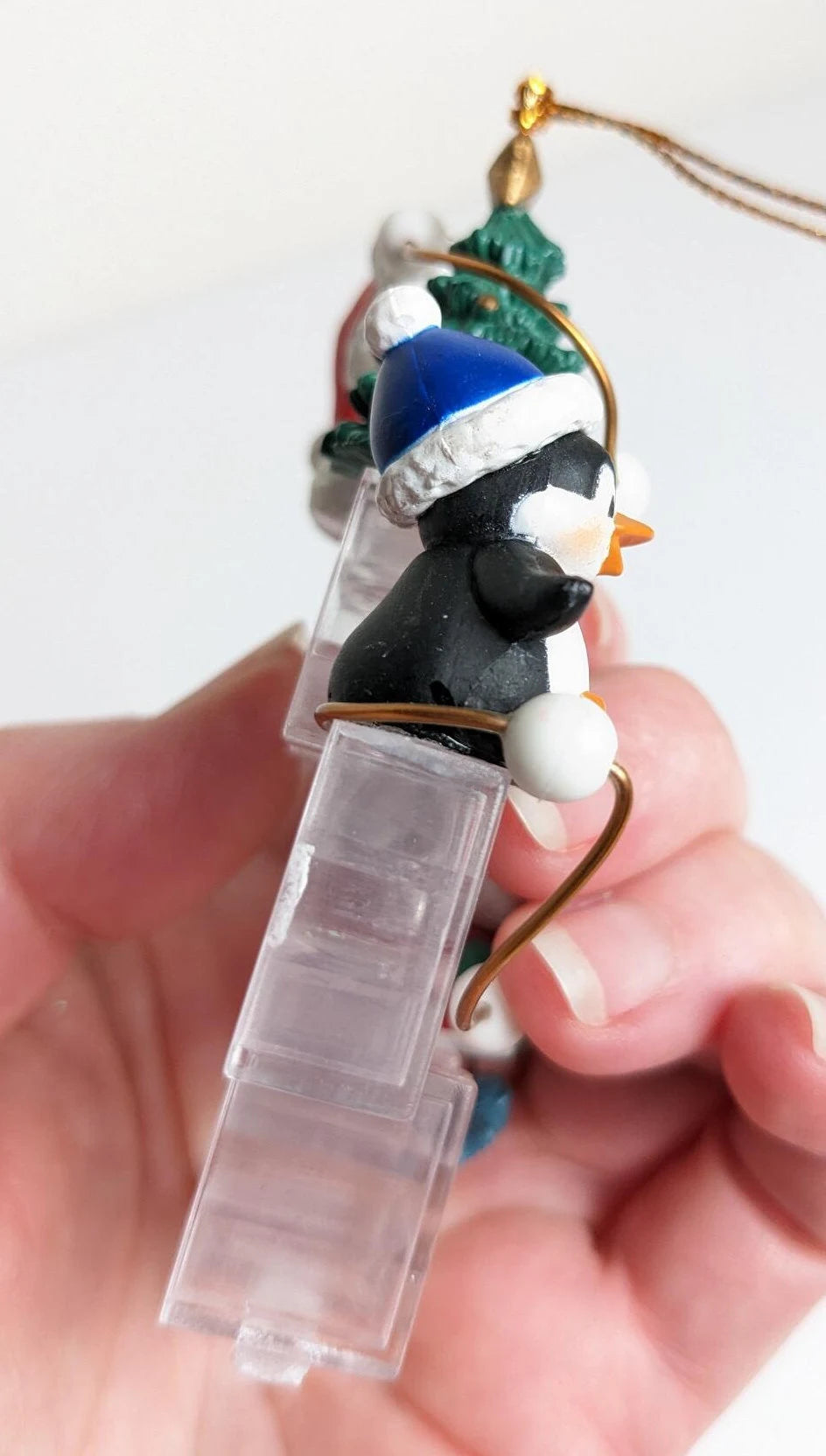 Vintage HO HO HO Christmas Ornament