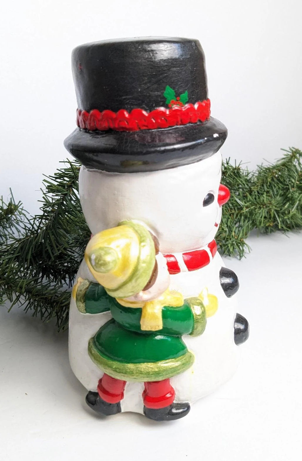 Vintage Hand Painted Ceramic Snowman