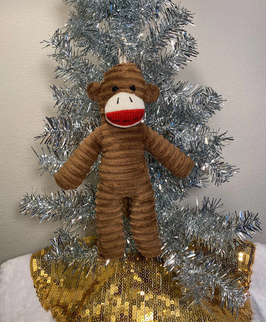 Sock Monkey Stuffed Animal Ornament