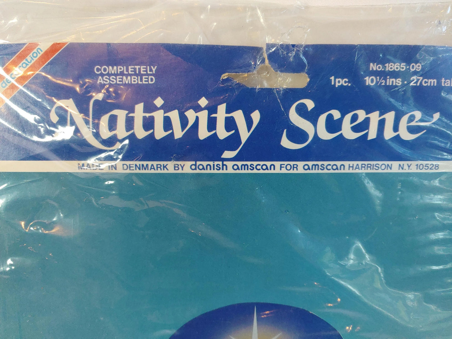 Vintage Tissue Honeycomb Nativity Scene Christmas Centerpiece