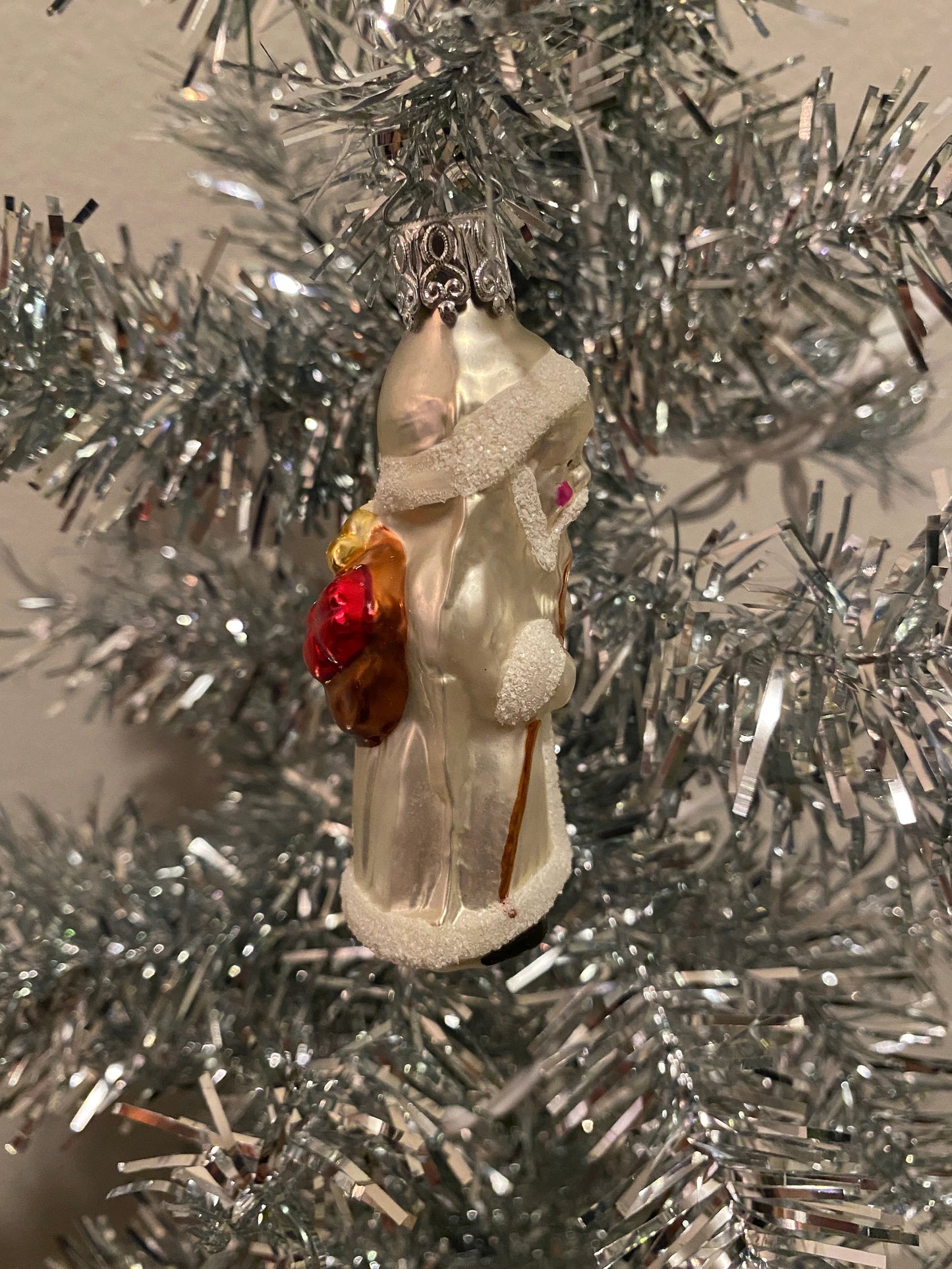 Santa with Staff Inge Glas Christmas Ornament