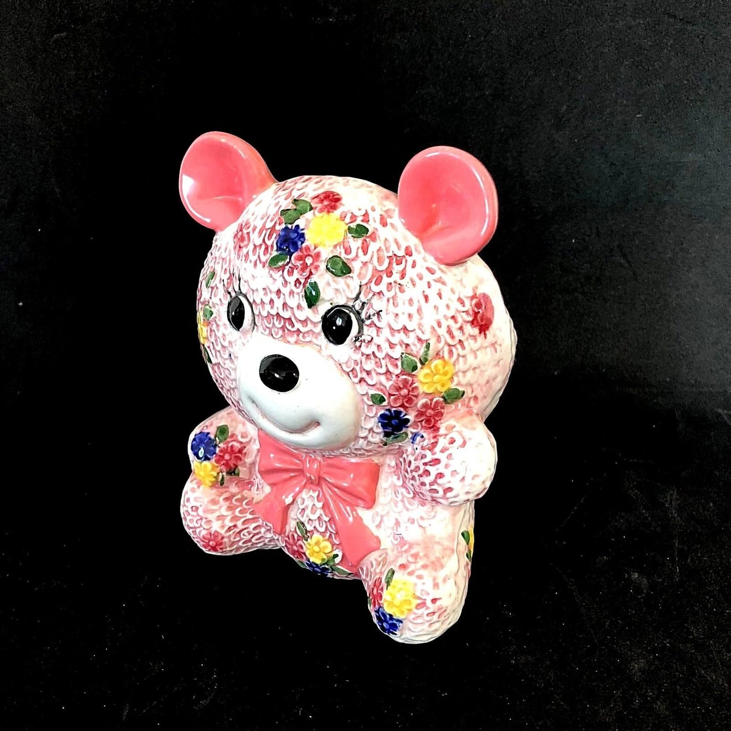 Pink Napcoware Teddy Bear Planter