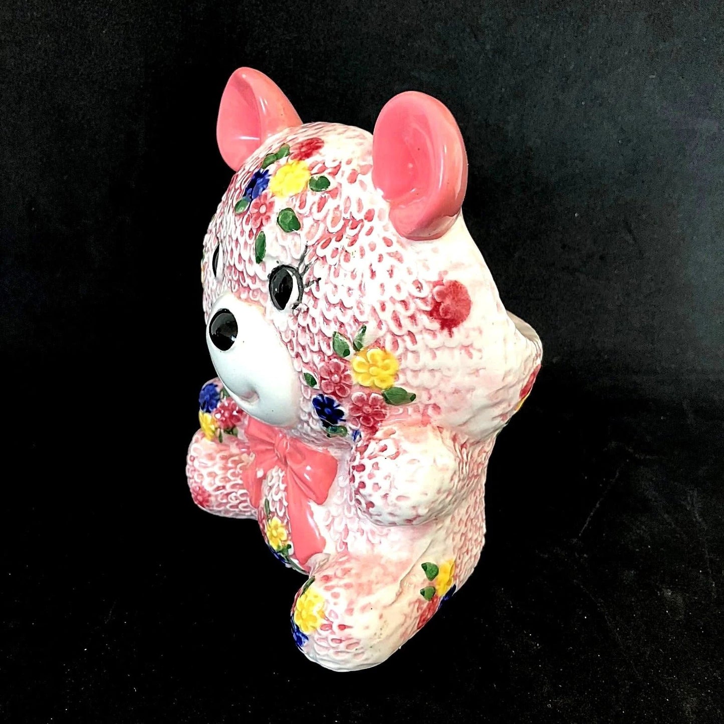 Pink Napcoware Teddy Bear Planter