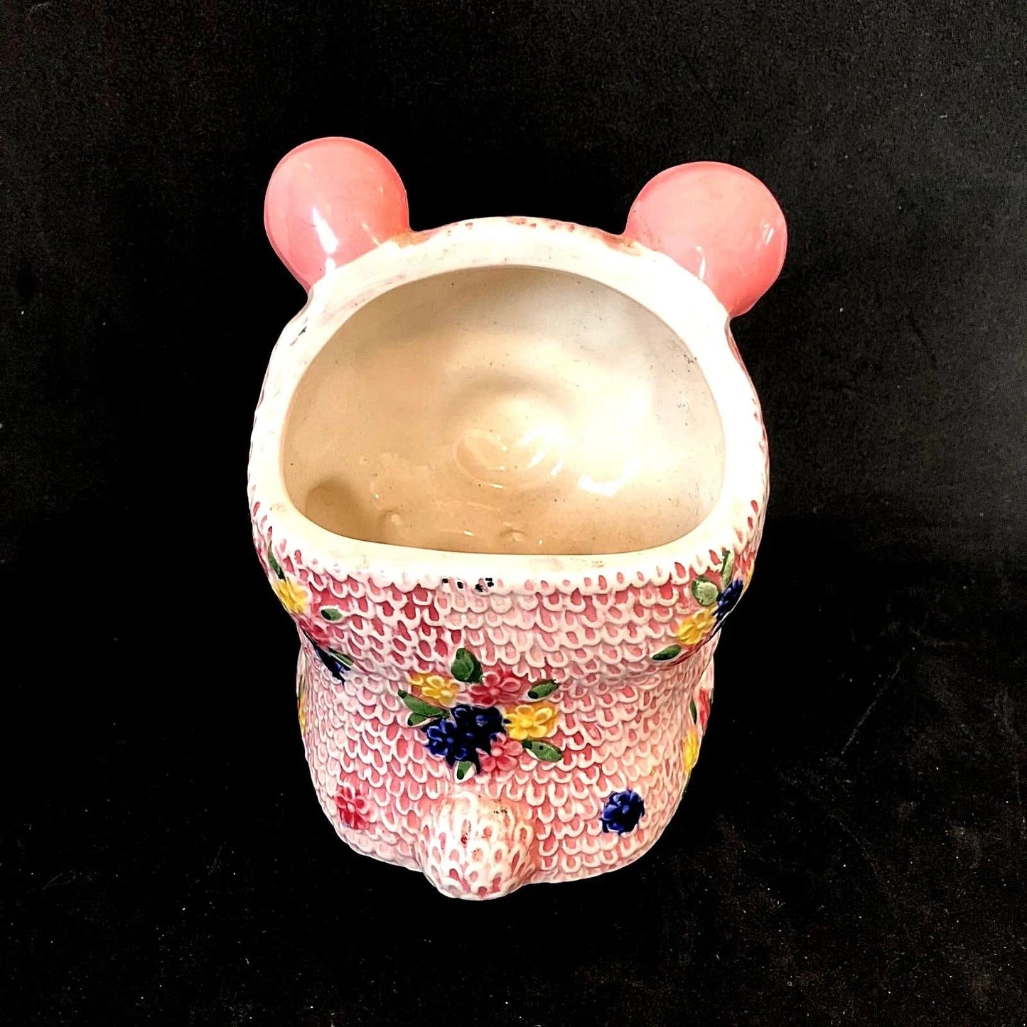 Pink Napcoware Teddy Bear Planter
