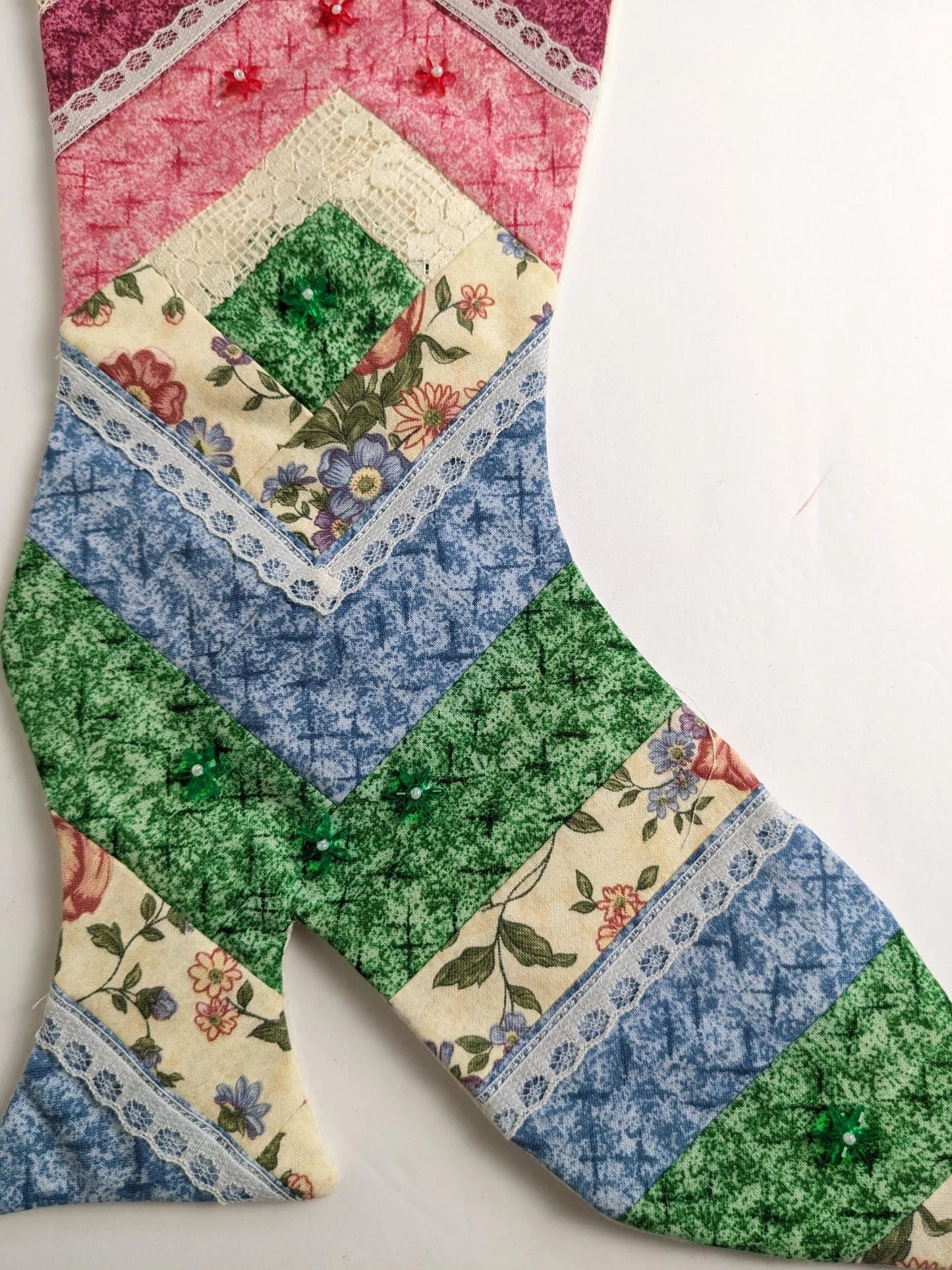 Victorian Quilted High Heel Stocking