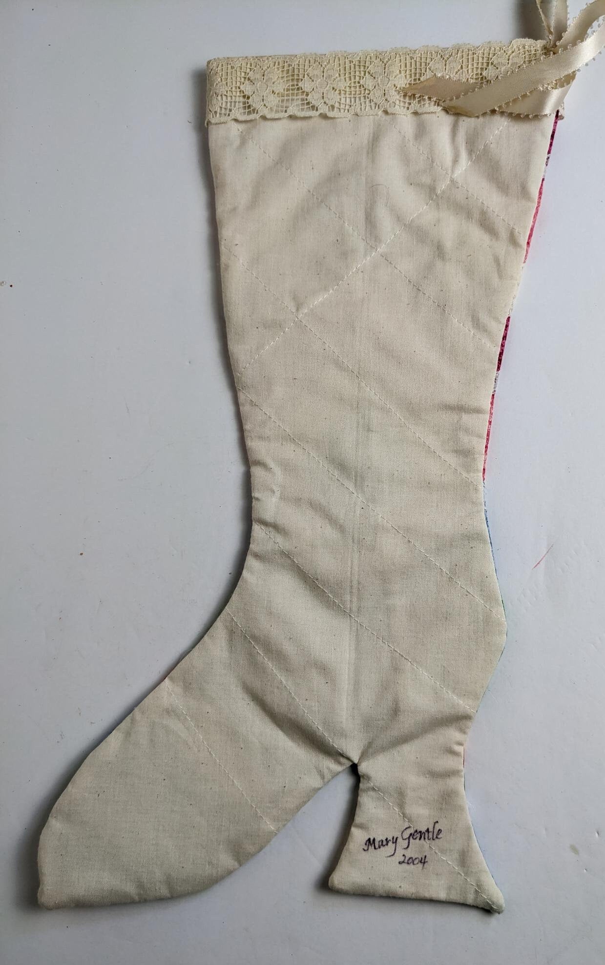 Victorian Quilted High Heel Stocking