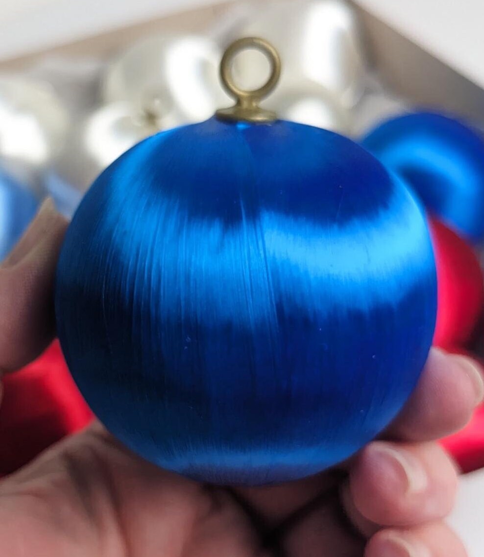 Red, White and Blue Satin Ornaments