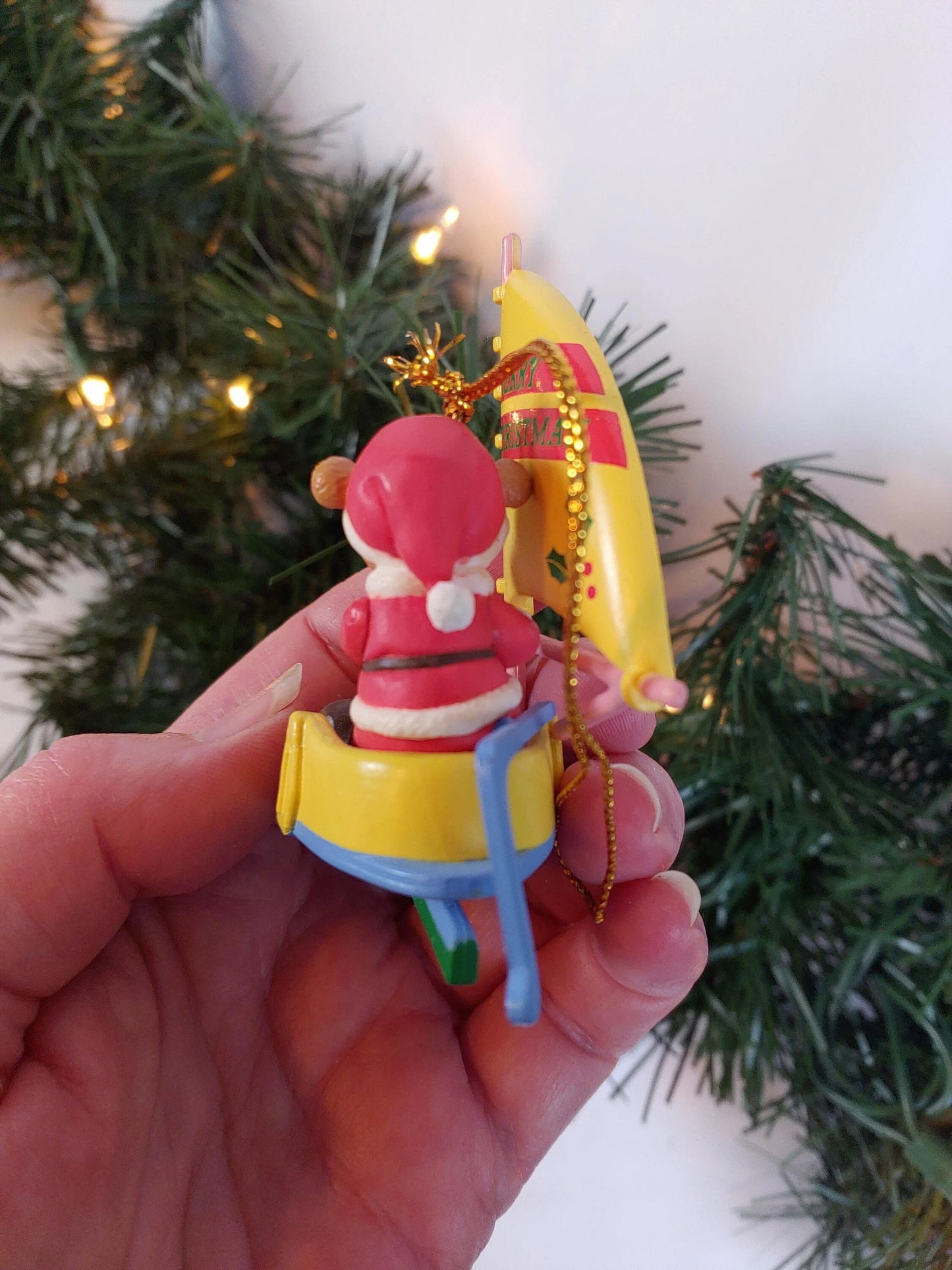 Mistletoe Magic Santa Bear Christmas Ornament
