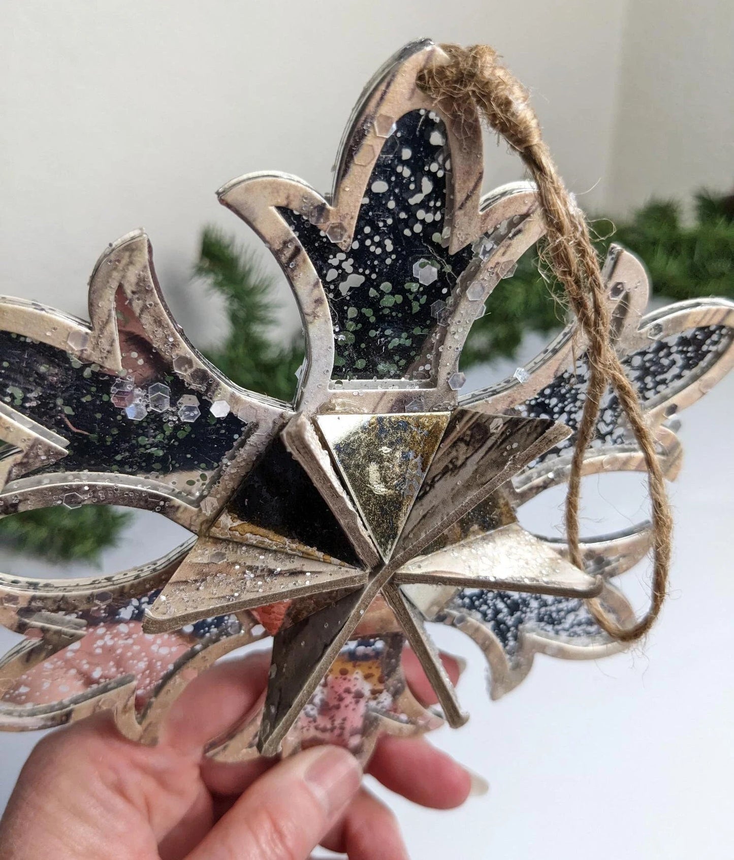 Rustic Snowflake Christmas Ornament