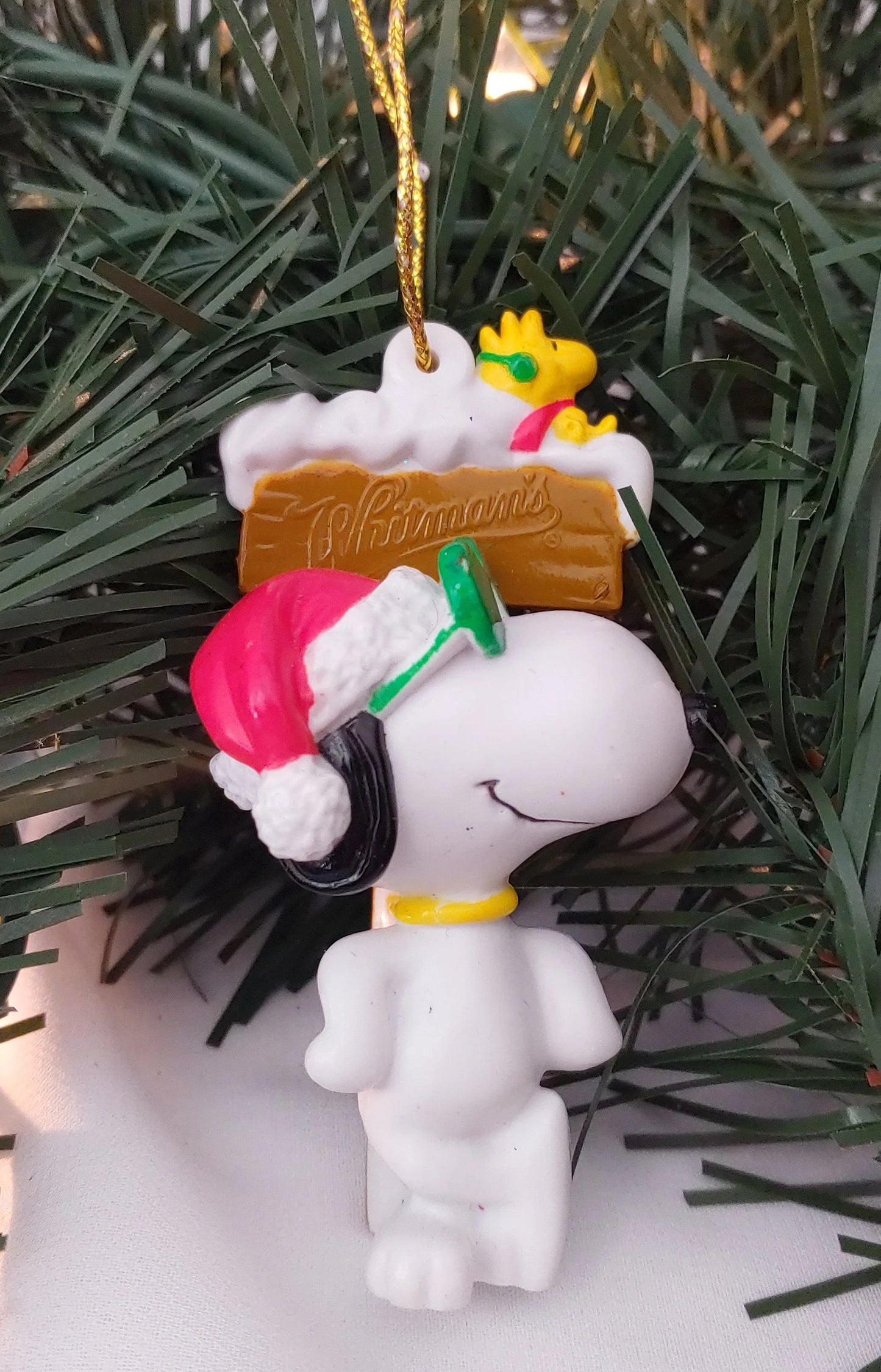 Snoopy Cool Joe and Woodstock Whitman's Christmas Ornament