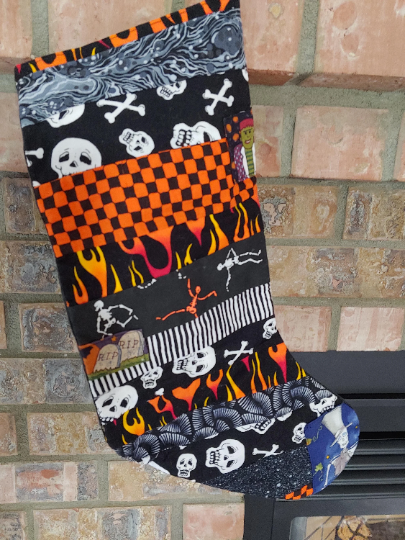 Skull Skeleton Christmas Stocking