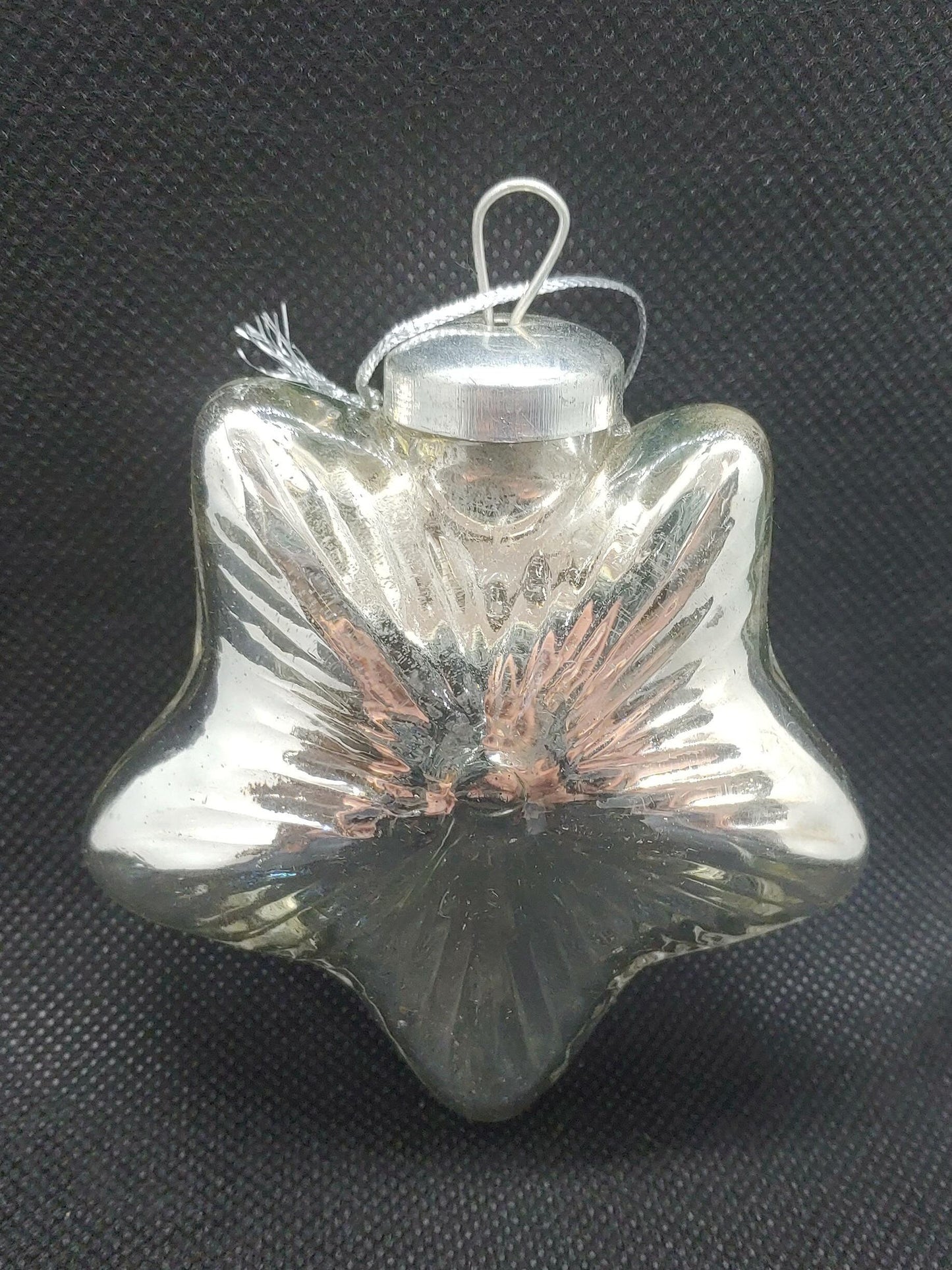 Vintage Mercury Glass Star Christmas Ornament