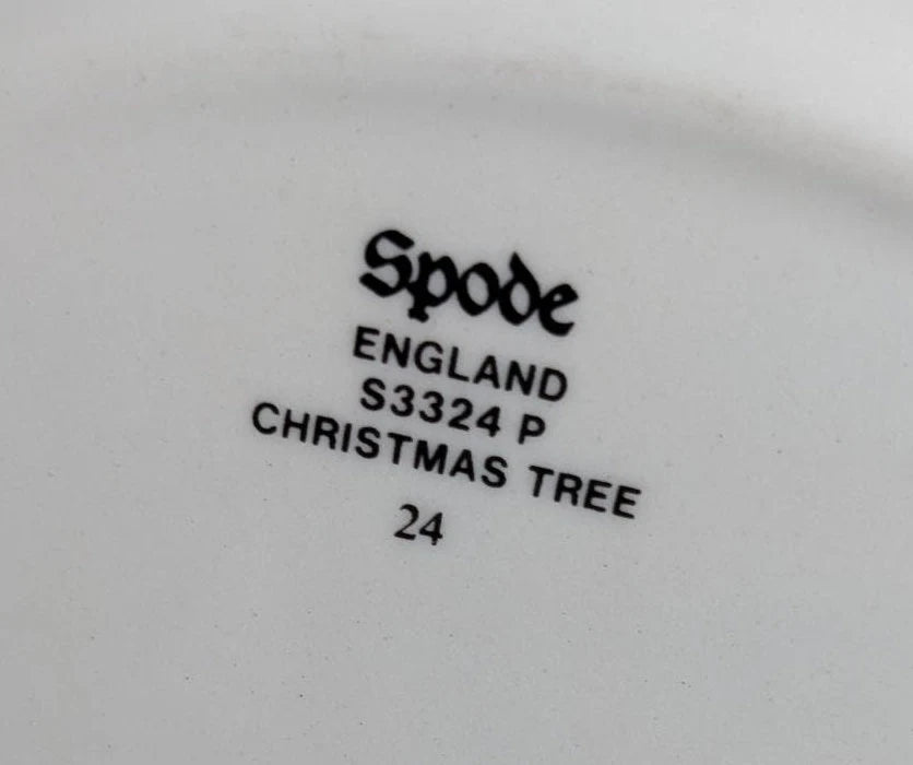 Spode Christmas Tree Tidbit Tray with Handle