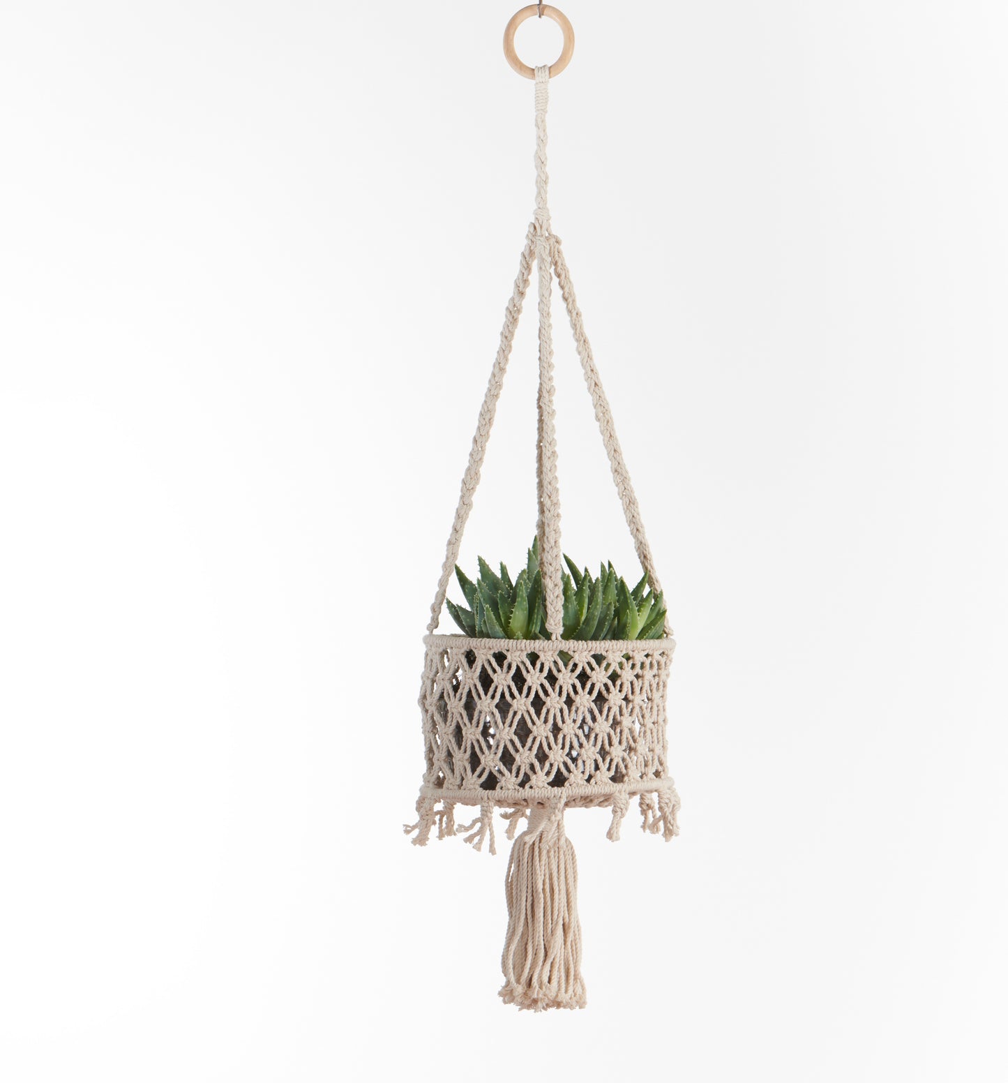 NEW Macrame Hanging Plant Utility Basket - Cotton