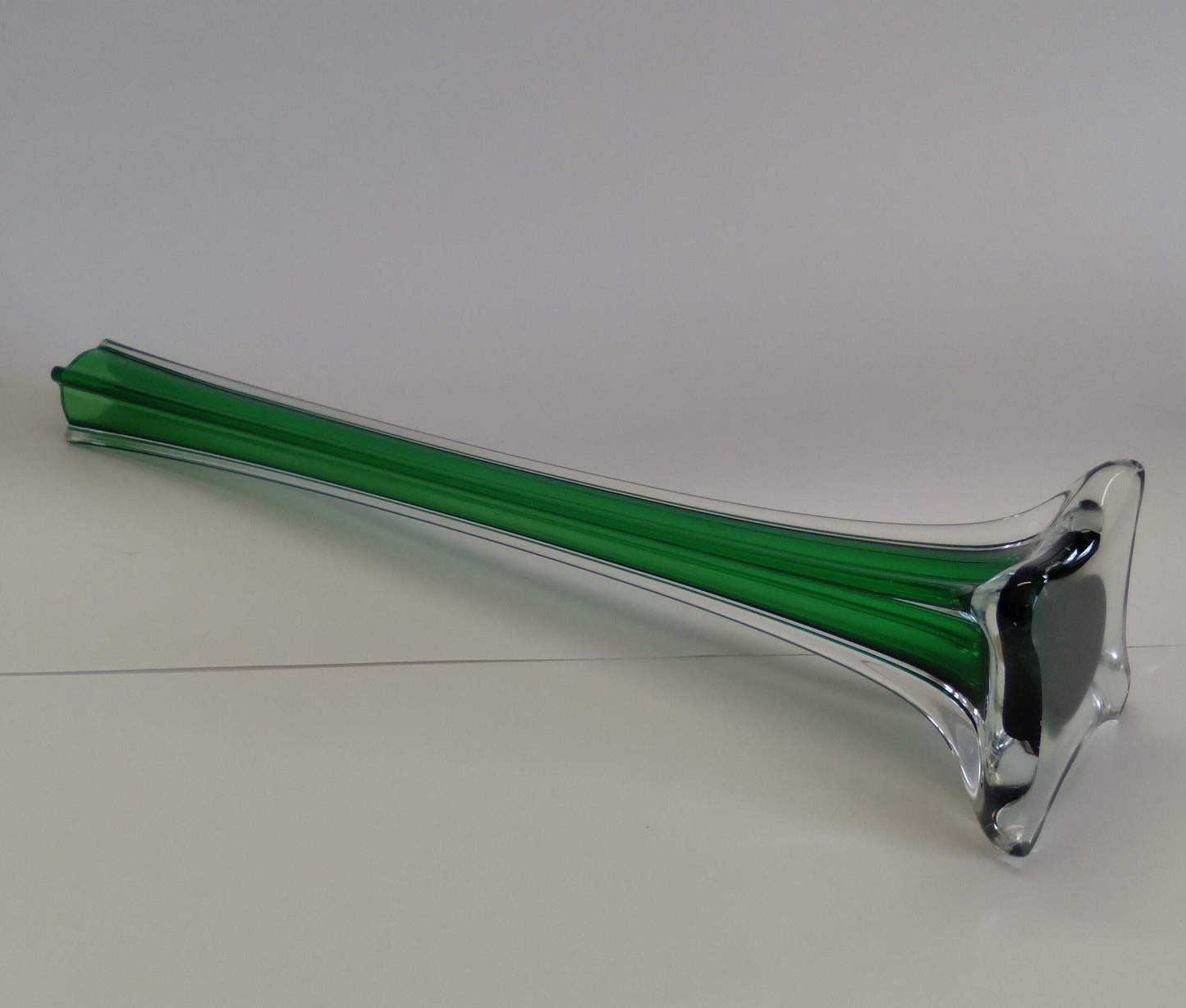 Tall vase green vase flower vase glass vase rose vase vintage vase long tall vase