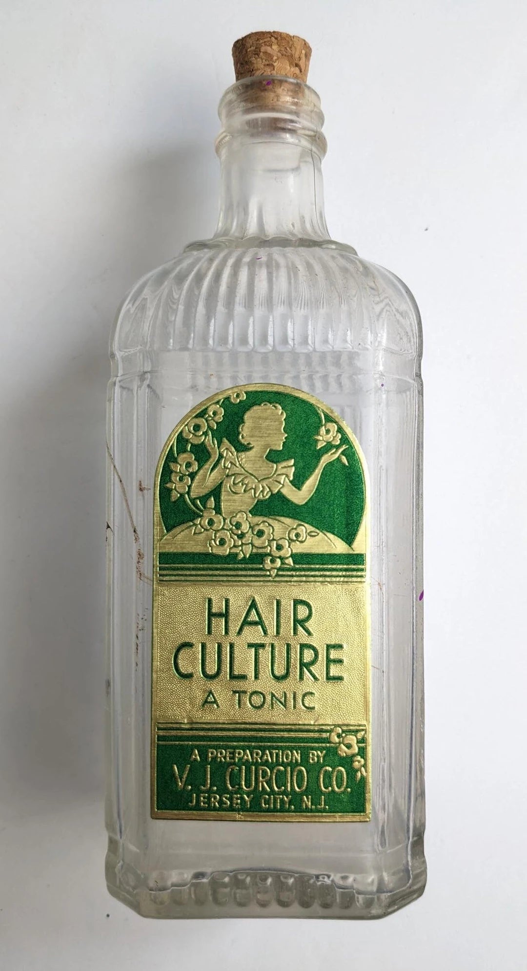 Vintage Antique Style Bottles - Hair Culture, Toilet Water and Waving Liquid Labels