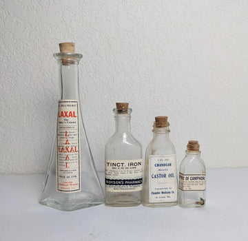 Vintage Antique Style Medicine Drug Store Bottles