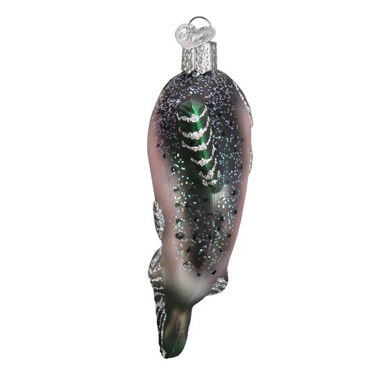 King Salmon Fish Blown Glass Tree Ornament for Fishing Enthusiasts by Old World Christmas