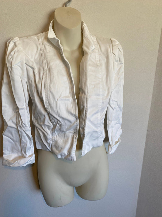 Womans Vintage Fashionable White Blazer