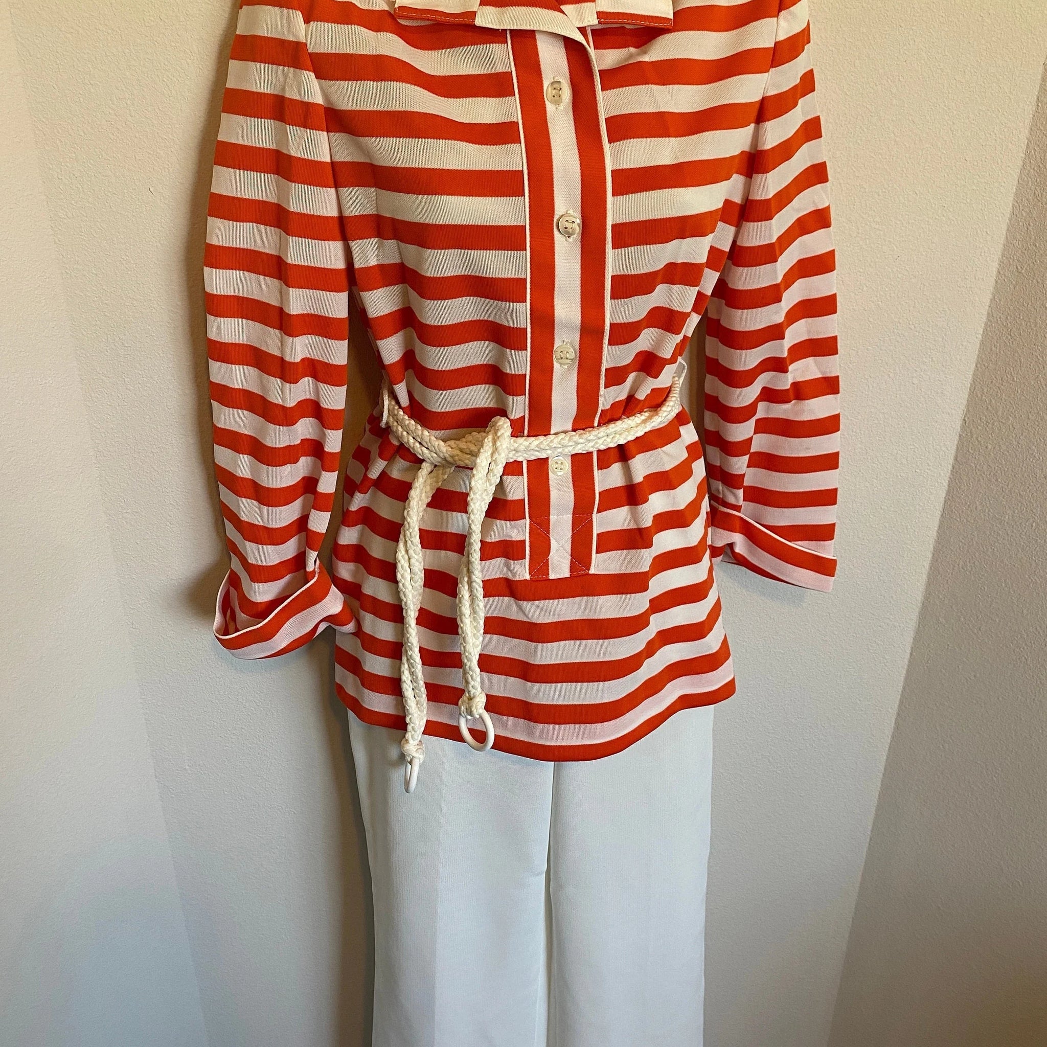 Vintage Women's Clothing Blouse, Belt, and Trousers