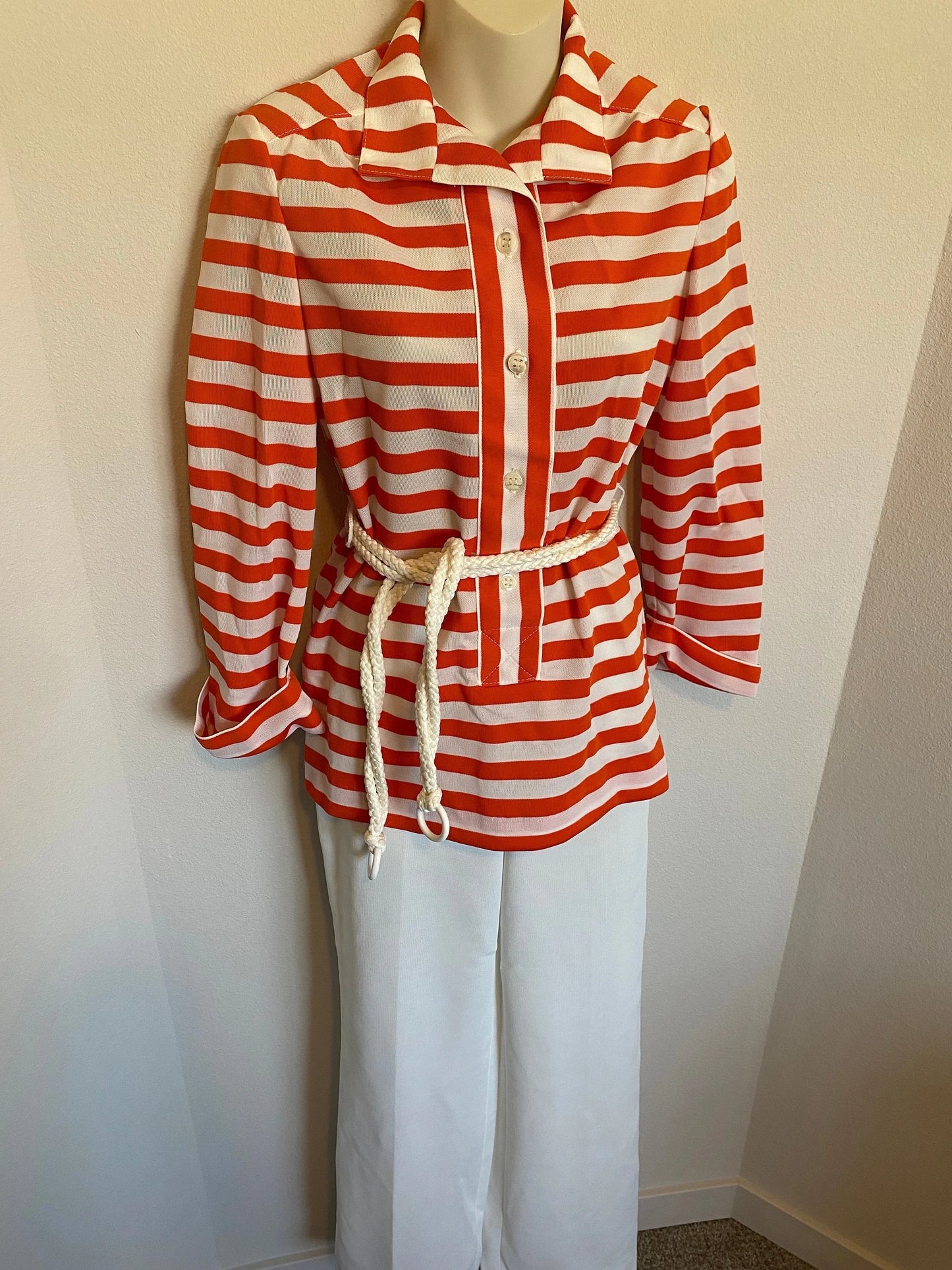 Vintage Women's Clothing Blouse, Belt, and Trousers