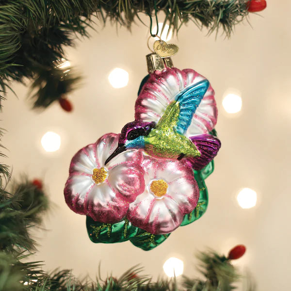 Magnificent Hummingbird Old World Christmas Blown Glass Ornament