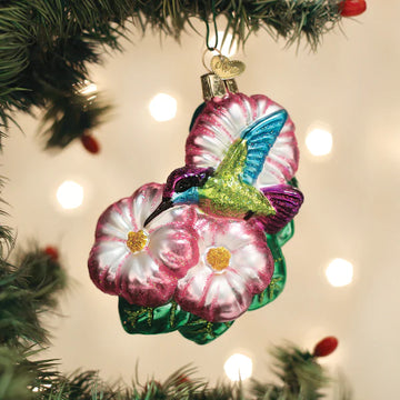 Magnificent Hummingbird Old World Christmas Blown Glass Ornament