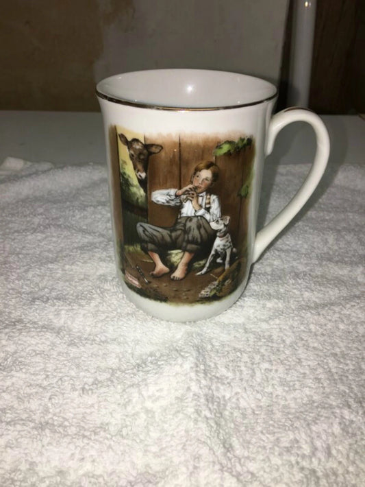 Vintage Norman Rockwell Cup "Lazy Days" 1982