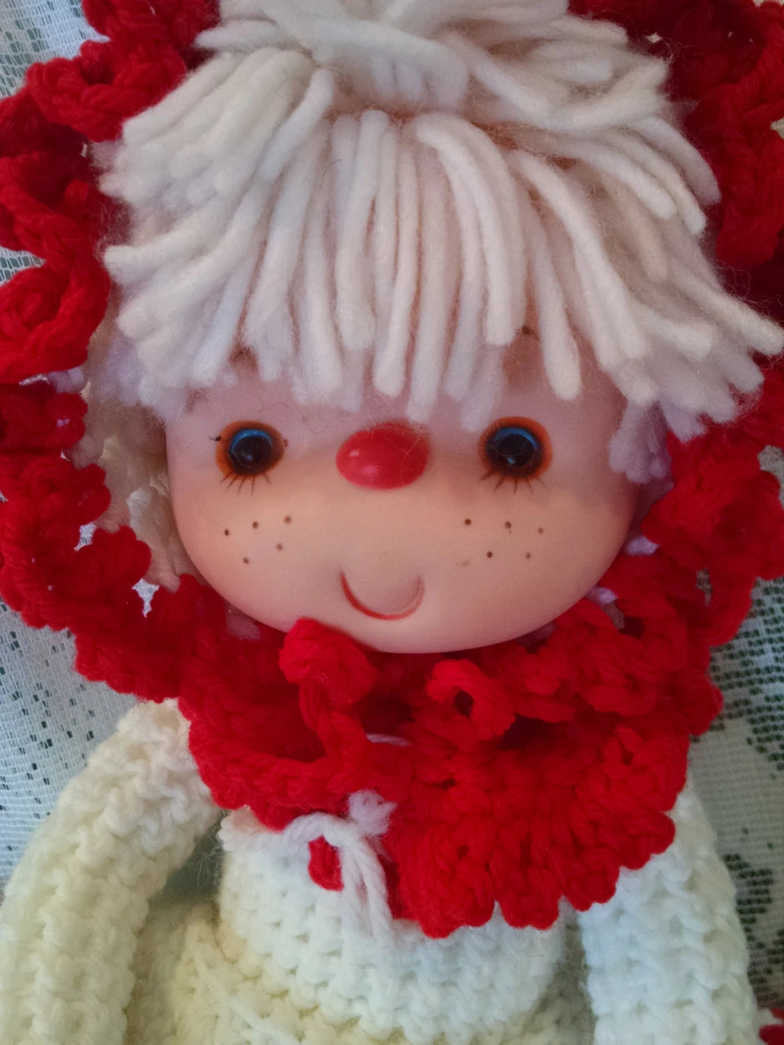 Vintage Doll Handmade Crotchet Strawberry Shortcake Doll