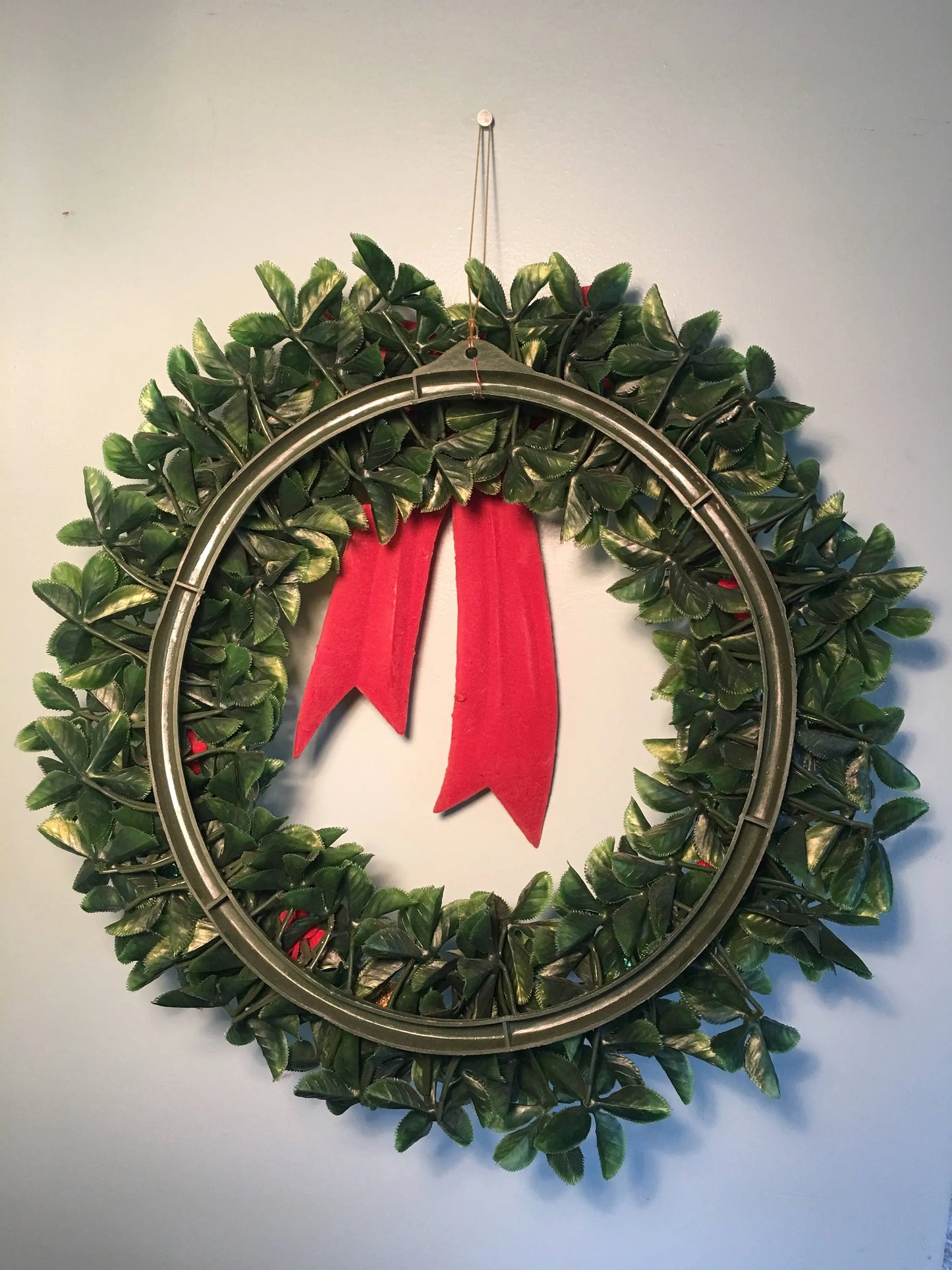 Vintage Large Plastic Christmas Wreath