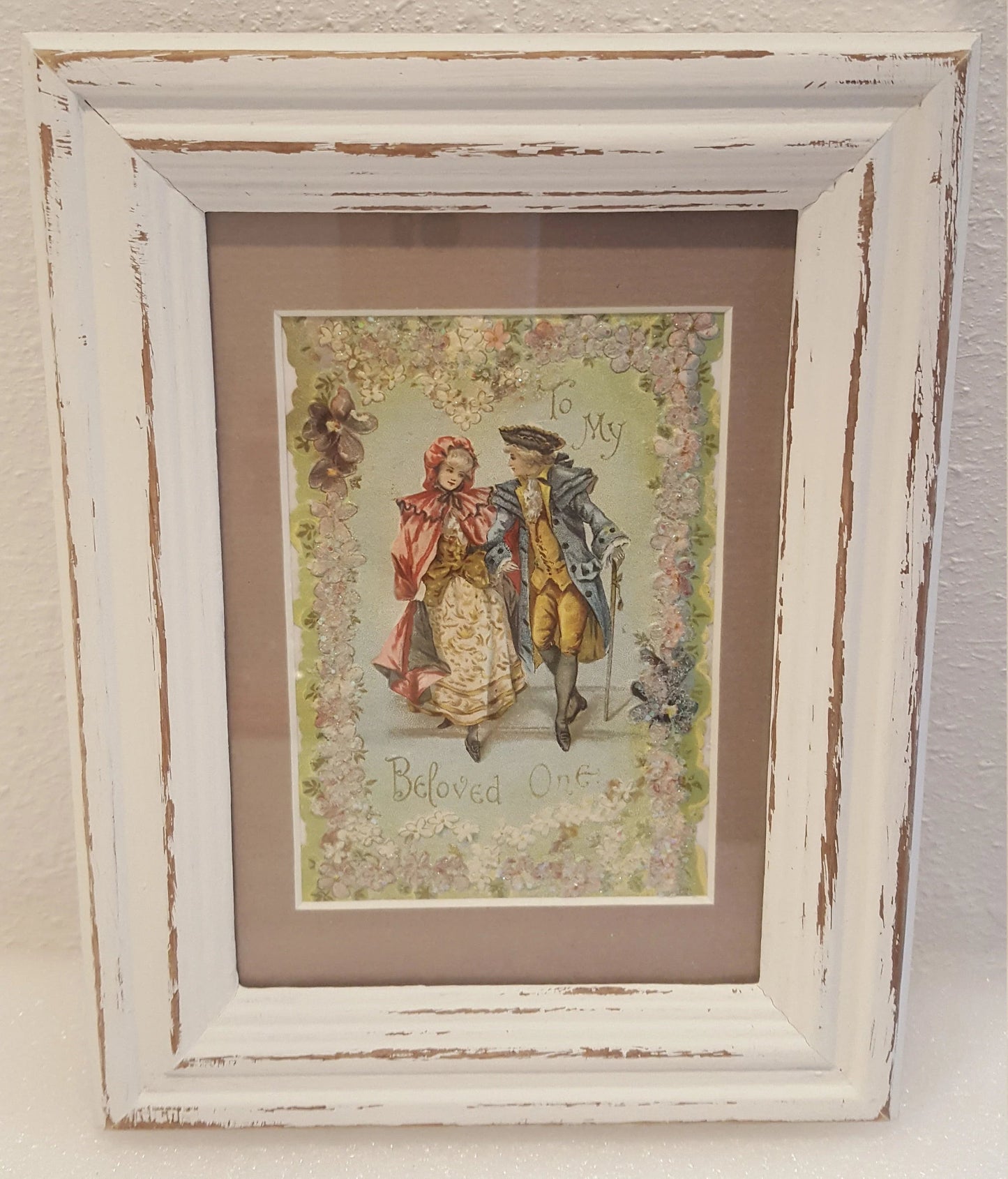 Early 1900's Vintage Framed Postcard