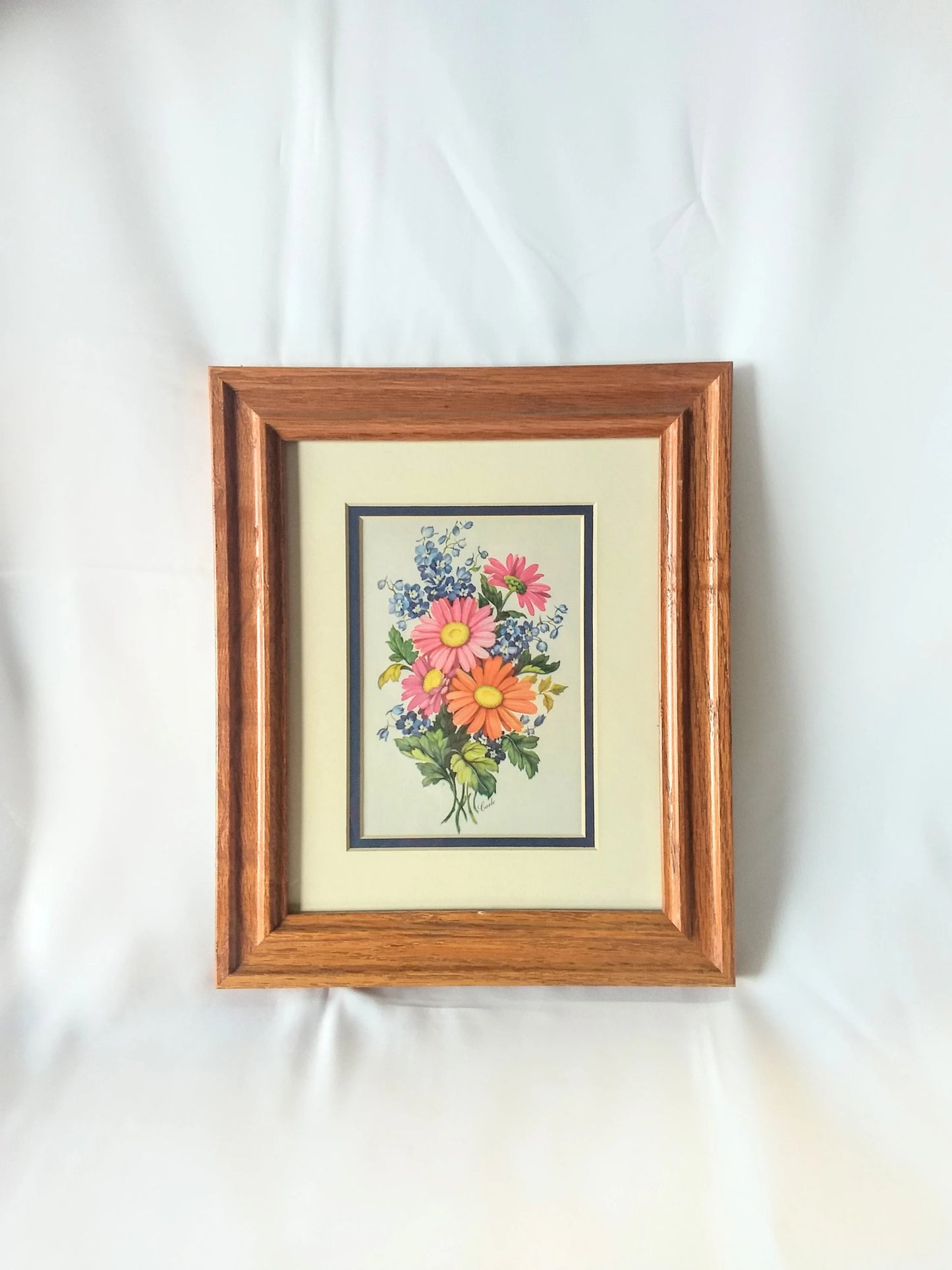 Vintage Framed Carle J. Blenner Daisy Print