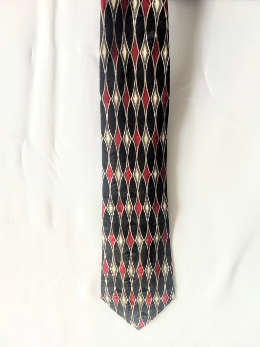 Vintage Men's Ziggurat by Mulberry Silk Tie