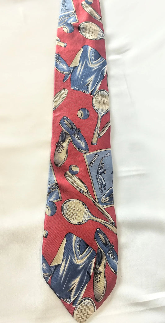 Vintage Men's Silk Tie for Tennis Players by Hathaway