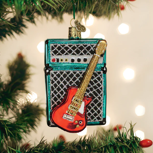 Guitar and Amp Old World Christmas Ornament