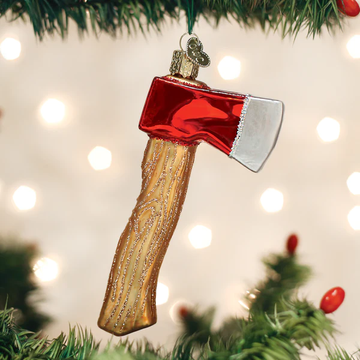 Wood Cutter's Axe - Blown Glass Tree Ornament by Old World Christmas