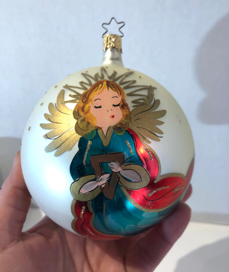 Vintage Hand Painted Angel Christmas Ornaments