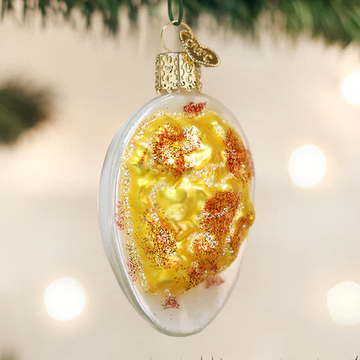 Deviled Egg - Blown Glass Hand Painted Hanging Tree Ornament by Old World Christmas