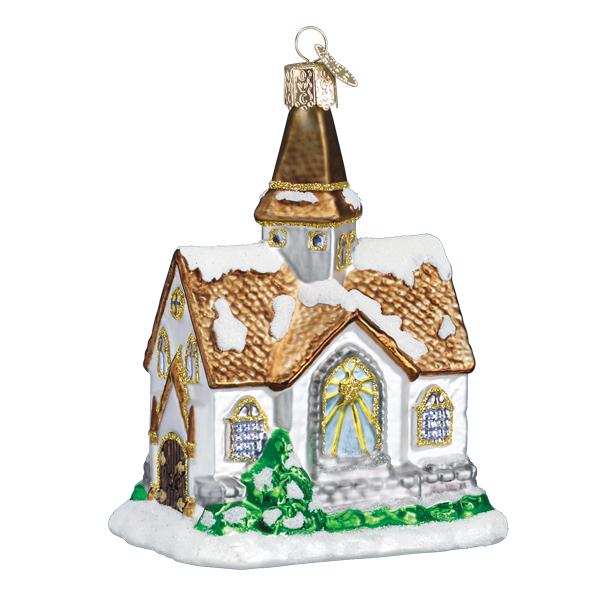 Winter Cathedral Church Old World Christmas Ornament